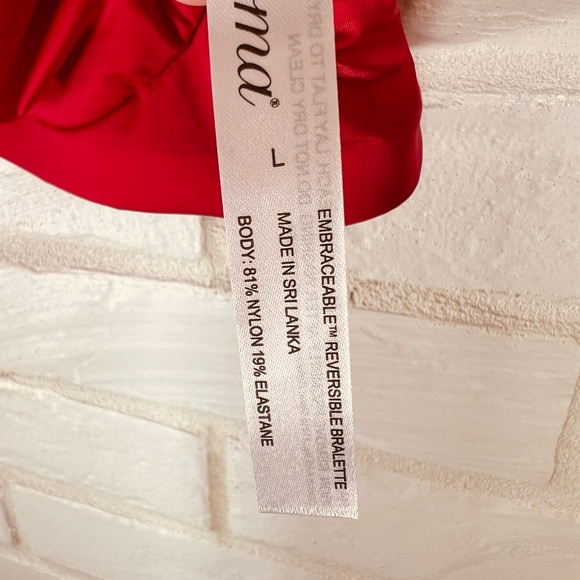 NWT Soma Embraceable Reversible Soft Bralette Wireless Large Raphael Red #587 - Picture 5 of 9